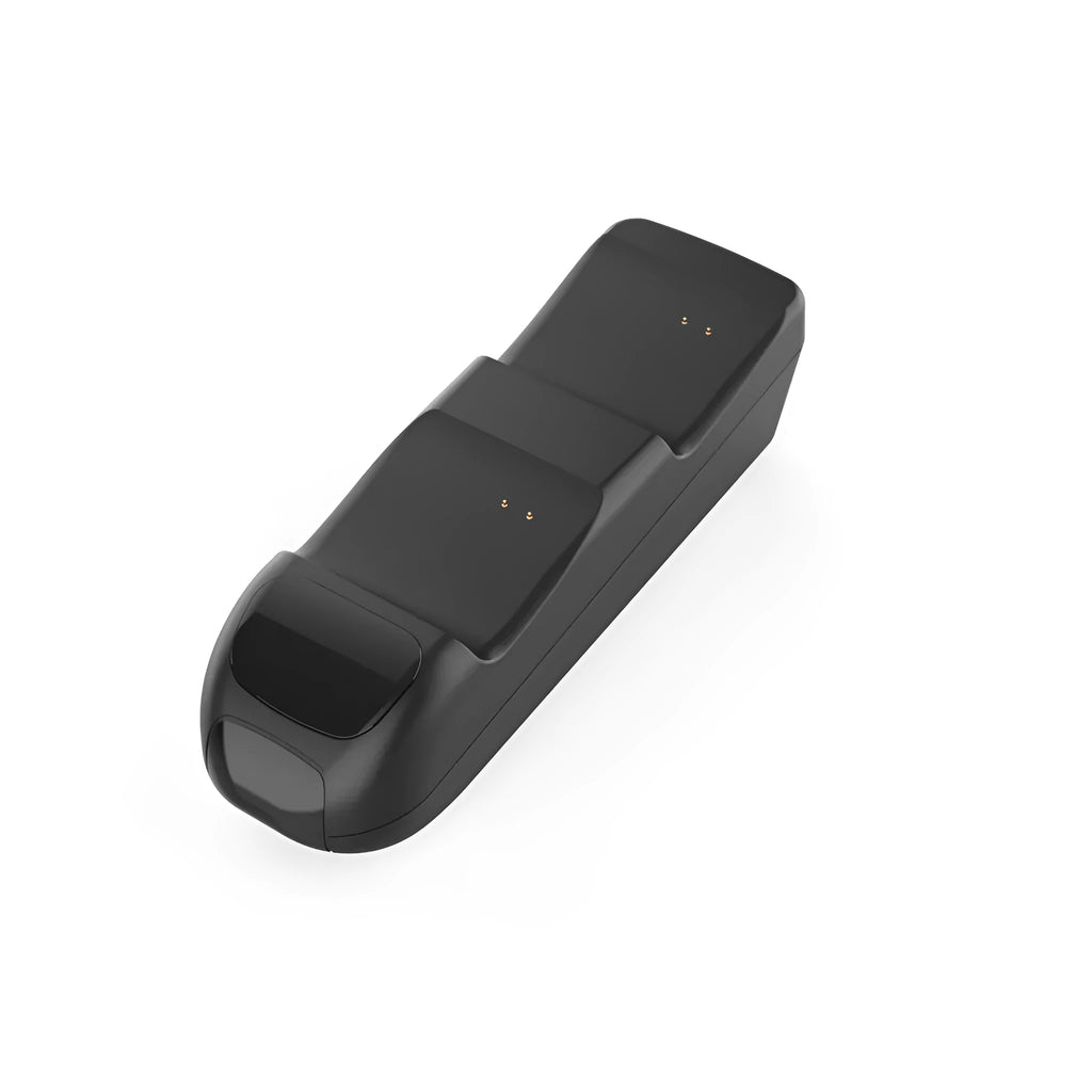 Black wireless dual charging dock for Xbox Series X/S controllers with LED lights.