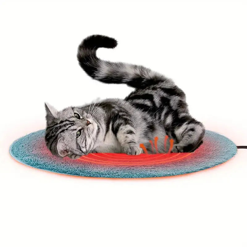 Cat smart electric blanket in 40cm diameter with three-speed constant temperature control, cloth surface, available in multiple colours