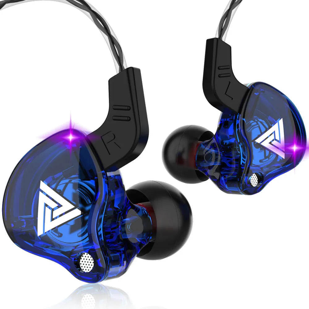 AK6 in-ear wired headset with microphone and remote, 3.5mm plug, TPE cable, black colour