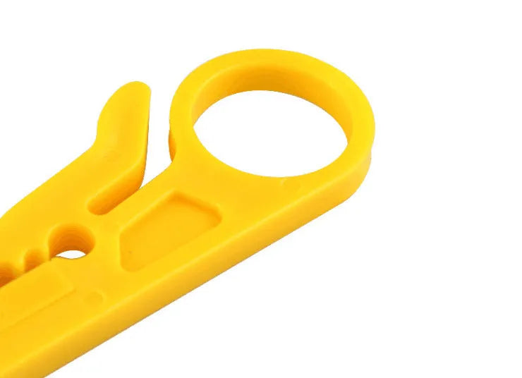 Yellow rubber mini portable wire stripper tool for 0.6mm network and telephone cables