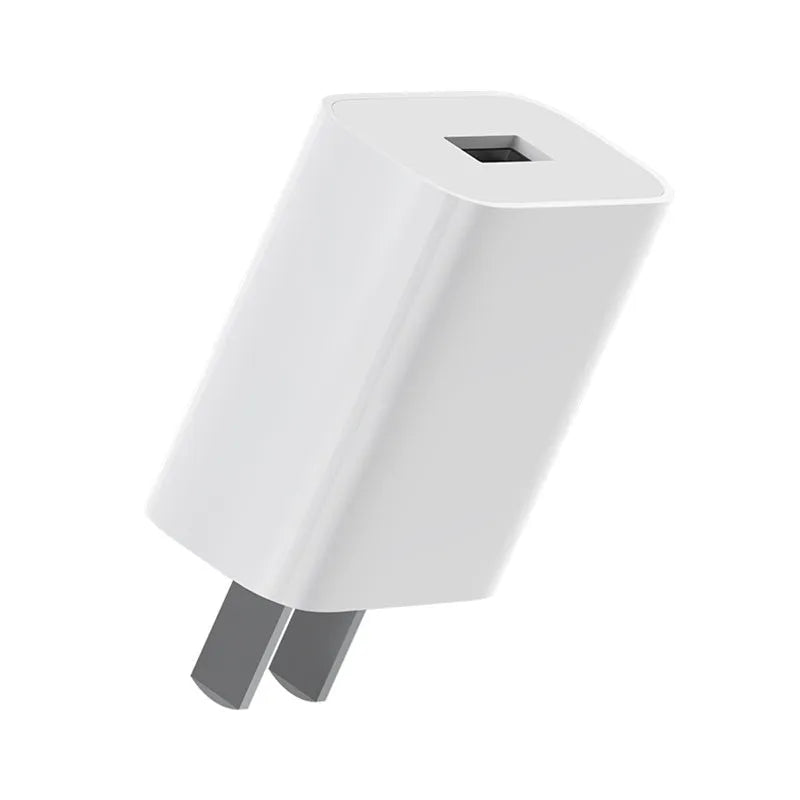 White Mi USB Fast Charger MDY-08-EH with single USB-A port on a plain background