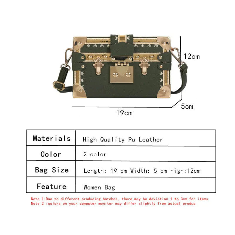 Structured hard PU women's shoulder bag with a flap, hasp closure, and adjustable strap.