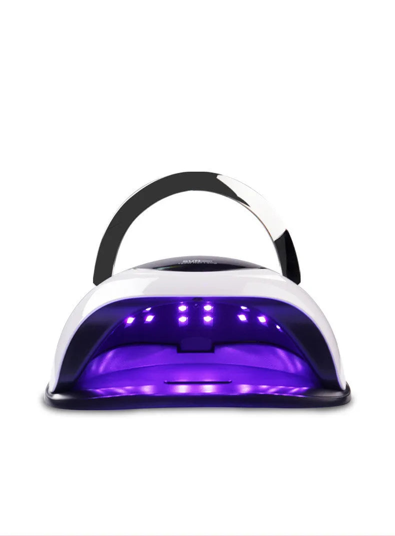 White ABS phototherapy nail dryer with 120W induction system, 230x180x110mm, on a clean background