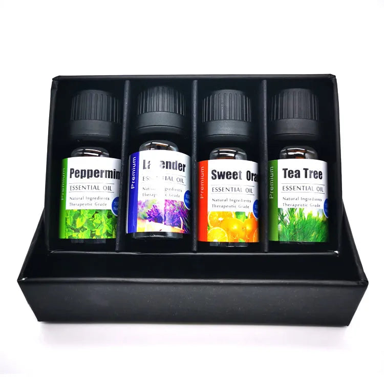 4 sticks essential oil set with lavender and chamomile in a clear bottle, 4-pack and 6-pack options