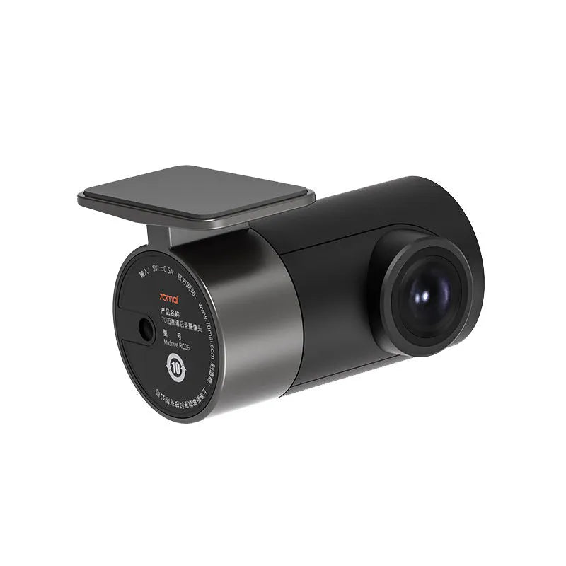 Midrive FC01 4K HD rear camera in car, black colour, with static sticker and adhesive for mounting