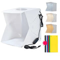 40cm folding EVA LED photography light box with six coloured background cloths and a USB cable