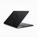 Ultra-thin leather protective sleeve for Apple notebook in black, with cross pattern finish