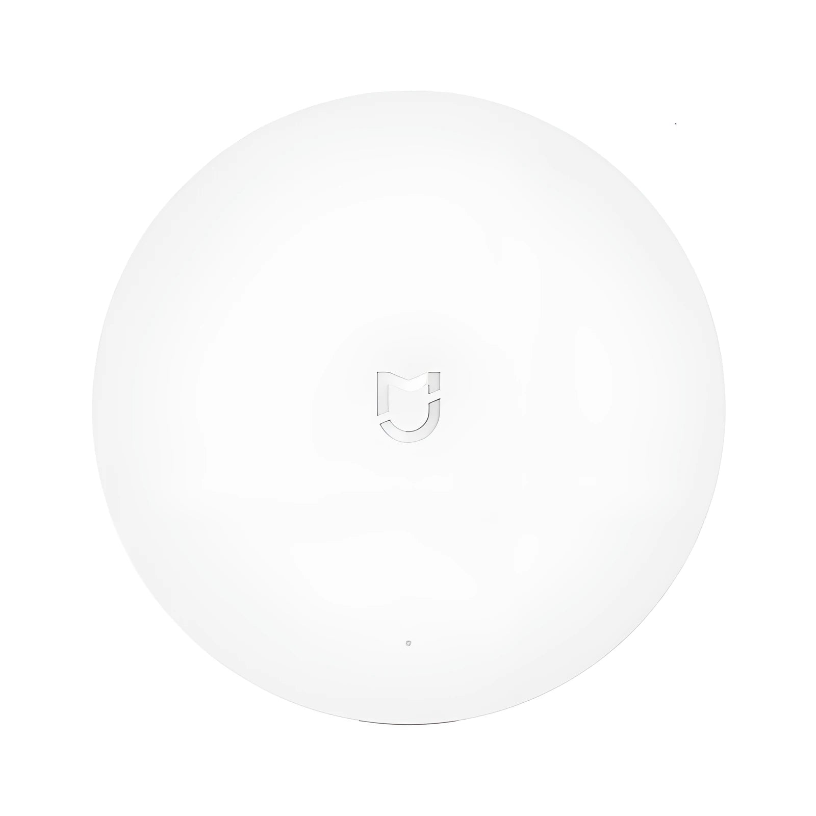 White circular smart home gateway wall switch with UK plug for remote device control