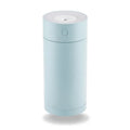 White USB desktop humidifier with folding bracket extended, showing compact 70x70mm base and 156mm height