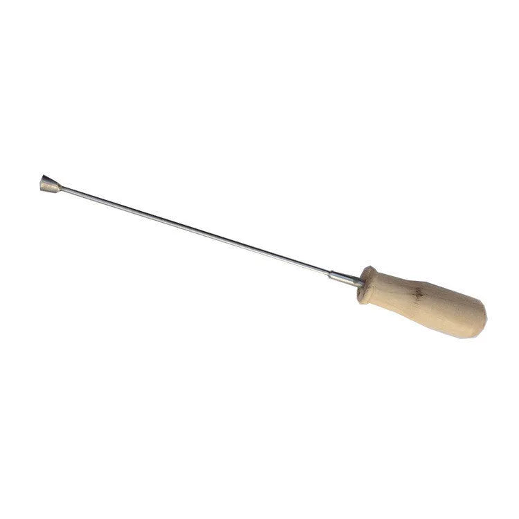 Cui's piano tuning tool with coloured wooden handle and steel shaft for action machine repair and large cable tuning