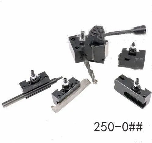 Machifit 250 series steel wedge quick change tool post and holders for mini woodworking lathes