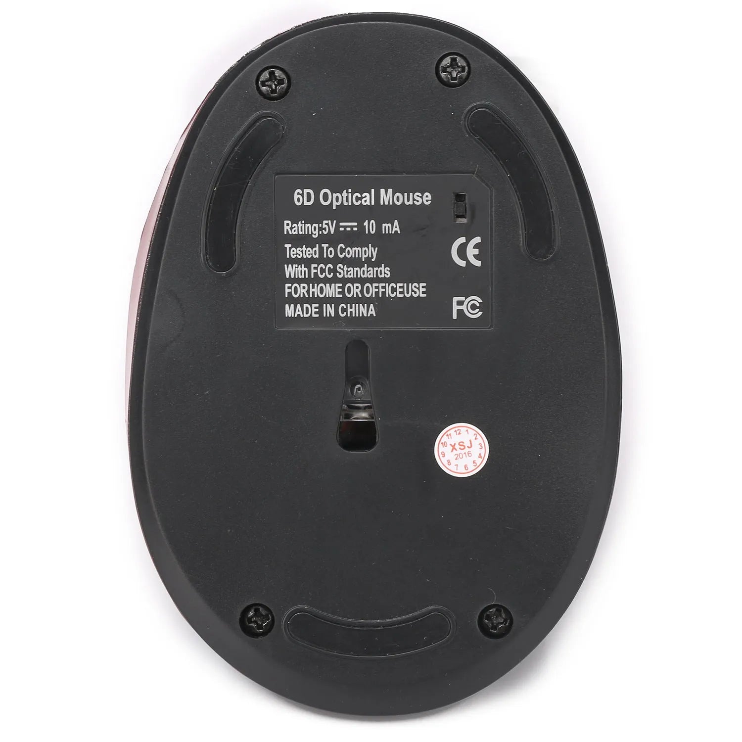 Black vertical rechargeable wireless mouse with ergonomic upright design on desk