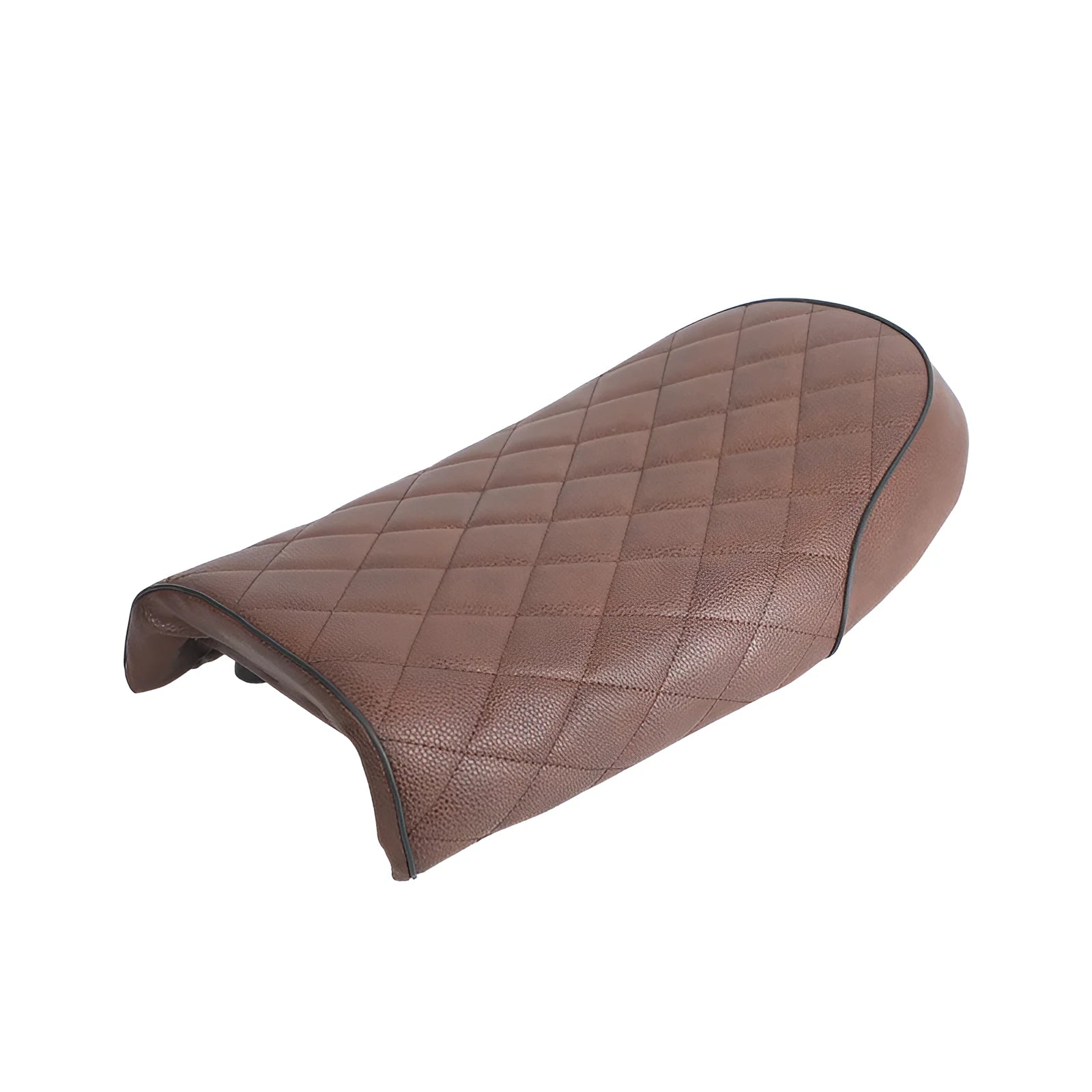 530mm brown artificial leather retro diamond motorcycle cushion for Honda CG125 cafe racer seat