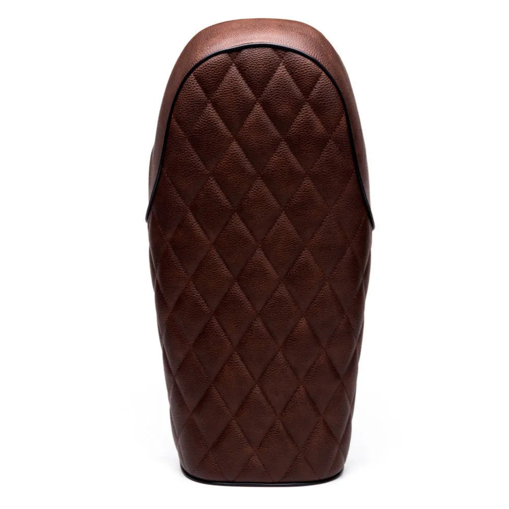 530mm brown artificial leather retro diamond motorcycle cushion for Honda CG125 cafe racer seat