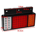LED tail light for Isuzu trucks with 50 LEDs in black PP housing, red lens, IP66 waterproof
