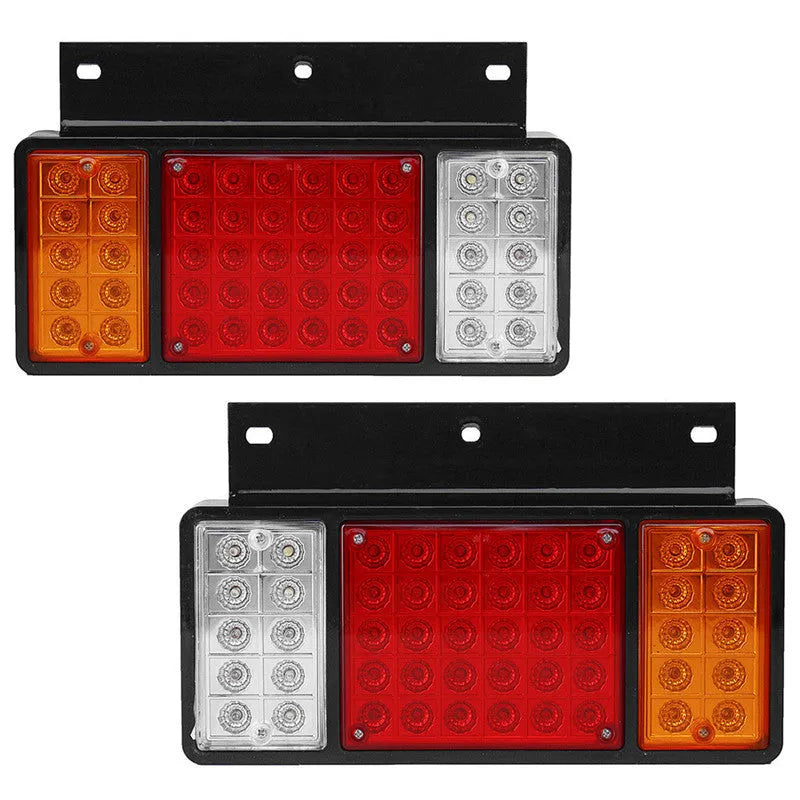 LED tail light for Isuzu trucks with 50 LEDs in black PP housing, red lens, IP66 waterproof