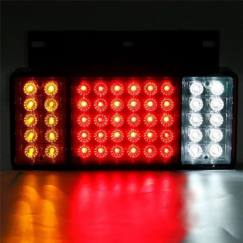 LED tail light for Isuzu trucks with 50 LEDs in black PP housing, red lens, IP66 waterproof