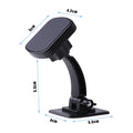 Car sticky magnet holder for mobile phone in black ABS plastic with magnetic pad