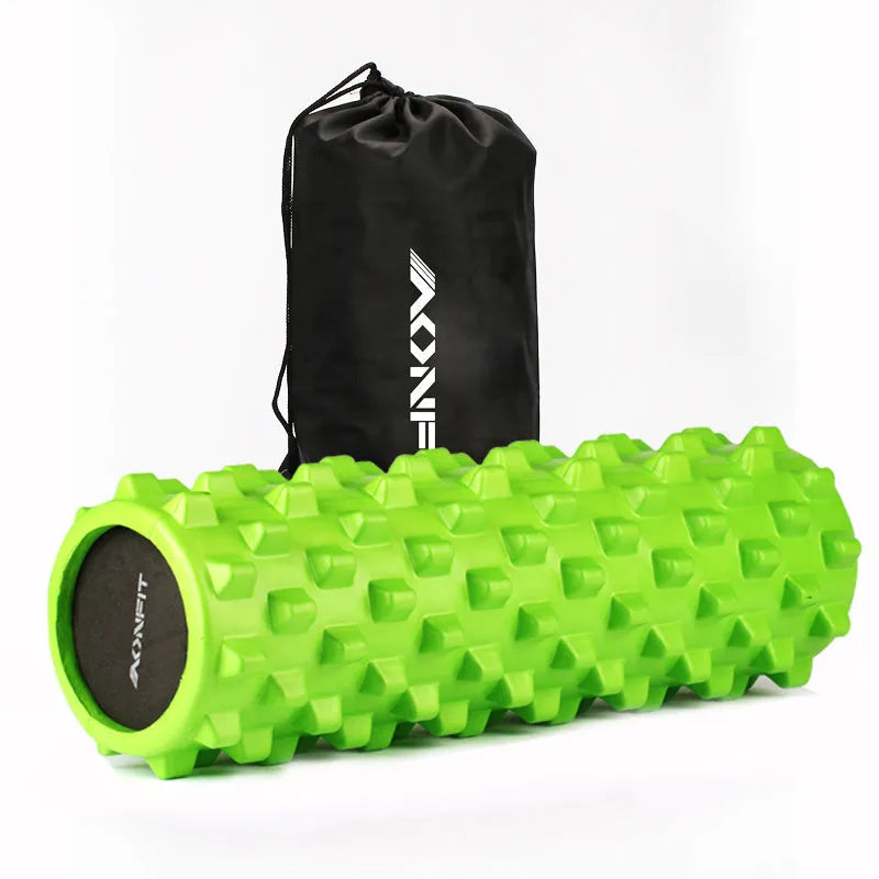 Foam roller tube 31cm 45cm for leg massage in solid purple green pink blue or black