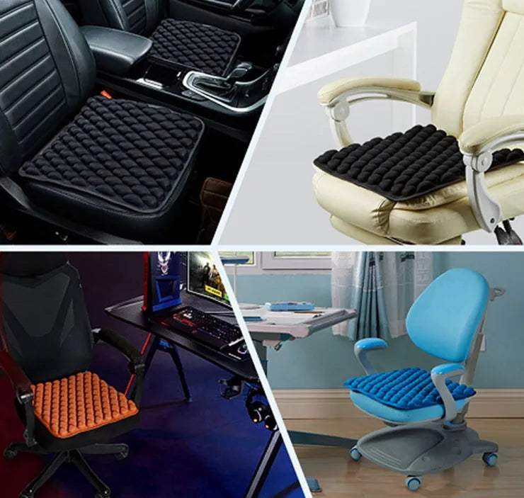 Polyester fibre pressure relief seat cushion 45x45cm in beige, black, blue, brown, grey for chair use