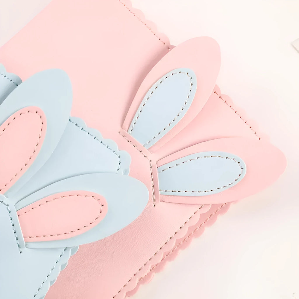 Mini rabbit-themed photo album with PU leather cover holding 3-inch photographs