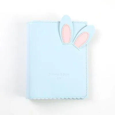 Mini rabbit-themed photo album with PU leather cover holding 3-inch photographs