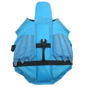 Angel Wings reflective polyester pet life jacket in blue and orange for dogs
