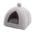 Warm cat house closed folding design in breathable wool for small and medium pets
