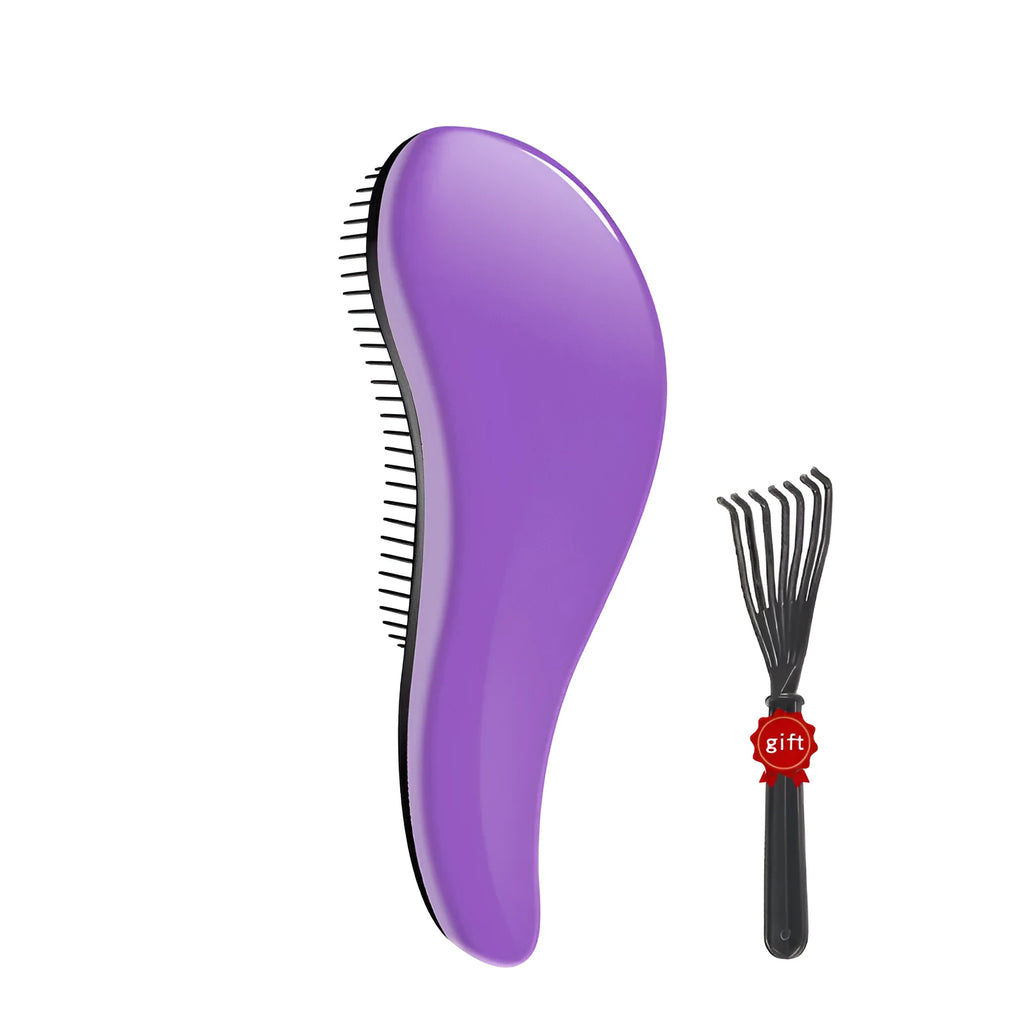 Plastic hair comb 18cm in black for detangling and styling