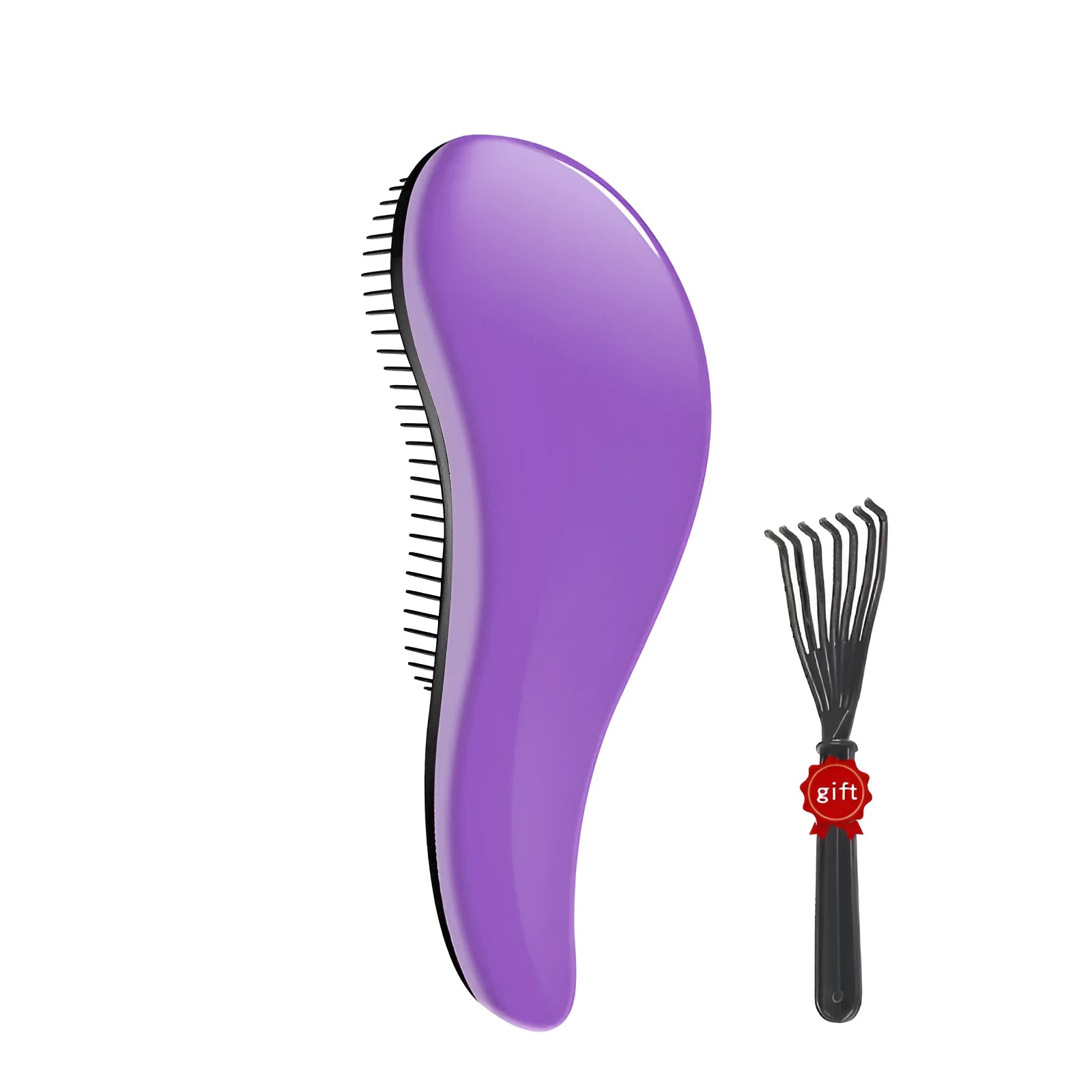 Plastic hair comb 18cm in black for detangling and styling