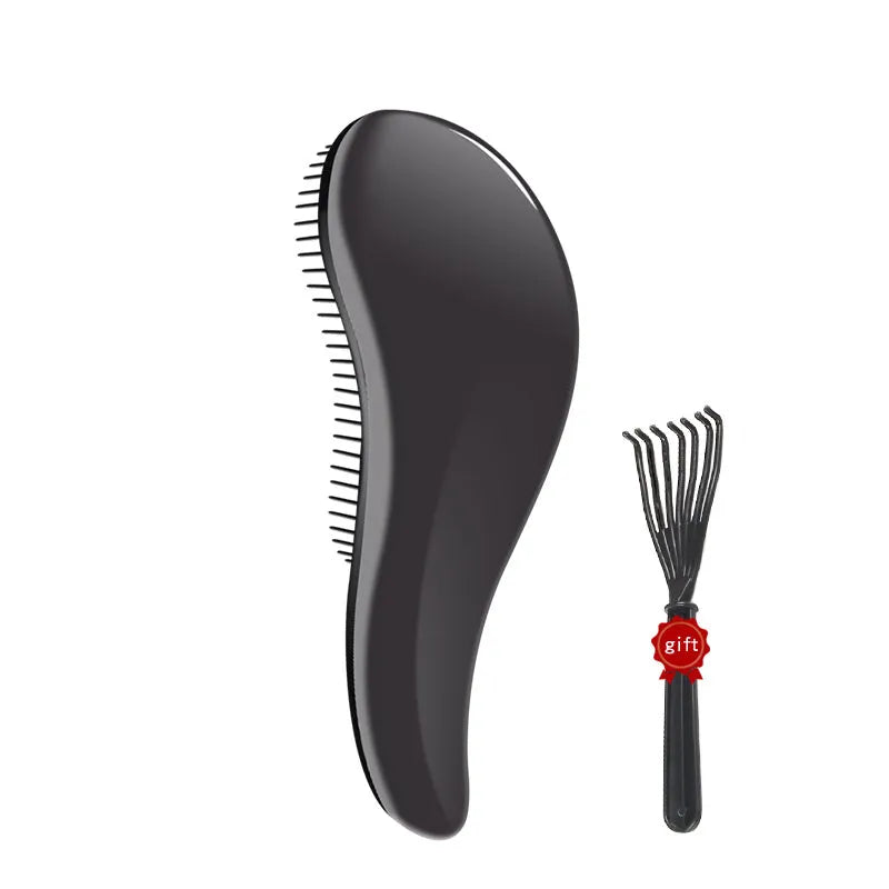 Plastic hair comb 18cm in black for detangling and styling