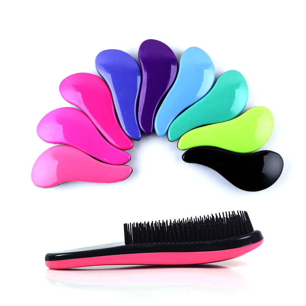 Plastic hair comb 18cm in black for detangling and styling