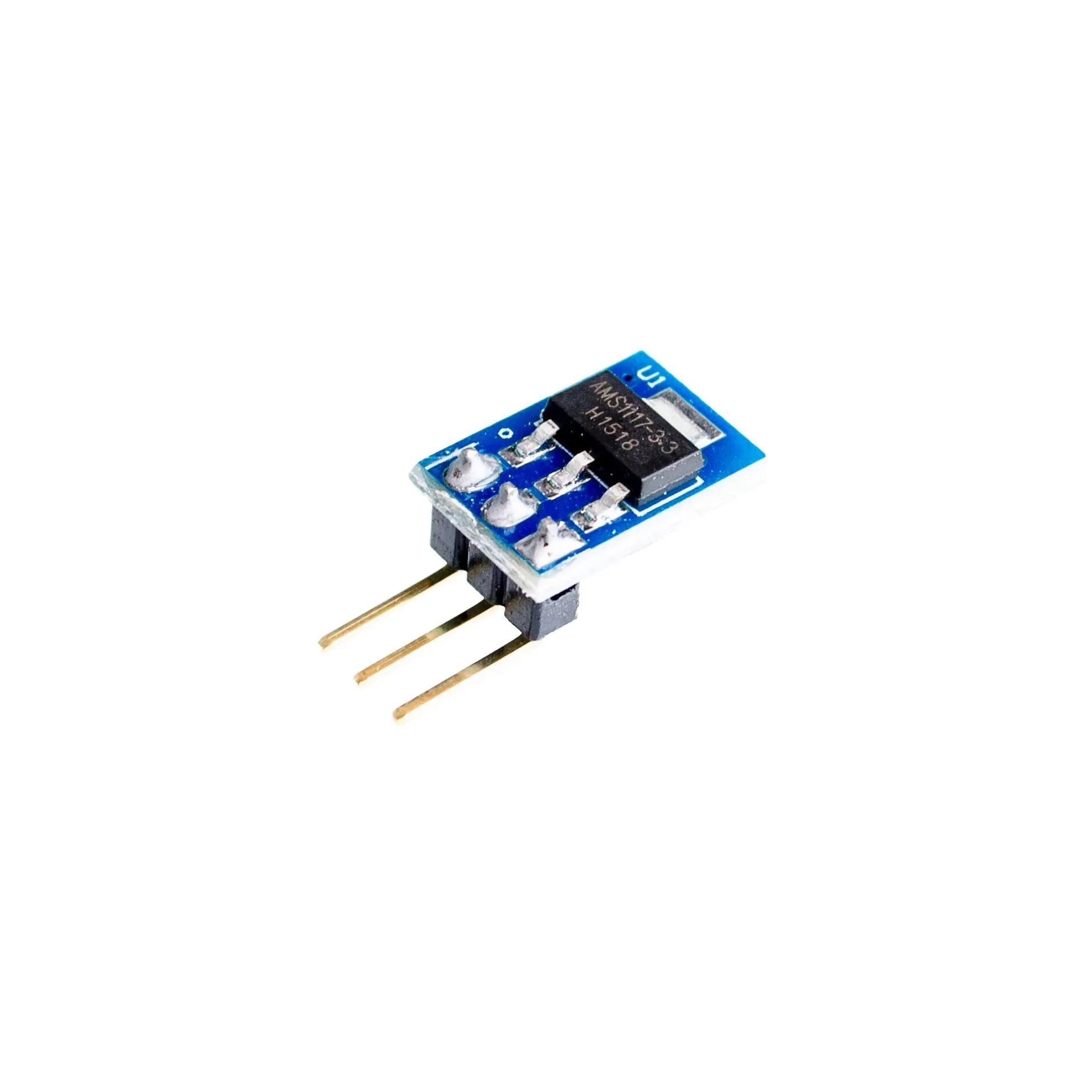 Blue AMS1117-3.3 LDO 800mA step-down power module on a PCB