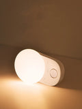White Baseus rechargeable sensor night light with LED and motion detection.