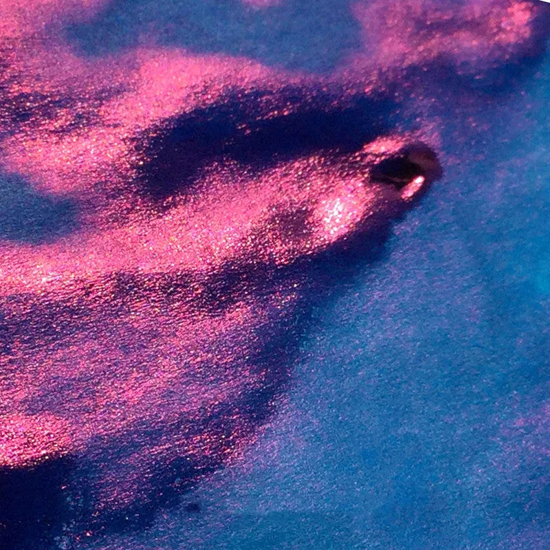 Bottle of strong sheen gradient fountain pen ink with gold powder particles in Red Tide or Truffle colour