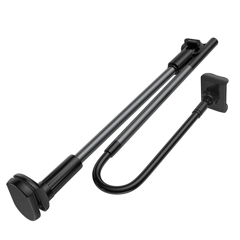 Baseus 360 rotating lazy phone stand in silver with flexible long arm for desk or bed use