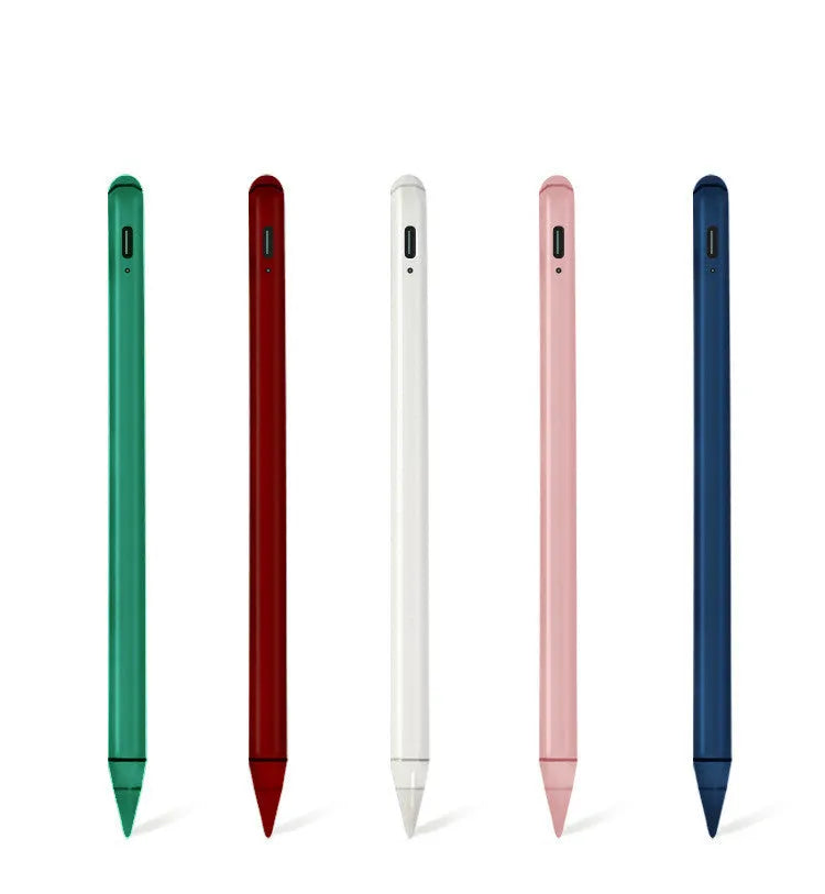 White magnetic suction stylus for Apple iPad 2018 and later models.