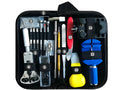Andu 147-piece watch repair kit in black canvas bag with chrome vanadium steel tools and strap remover