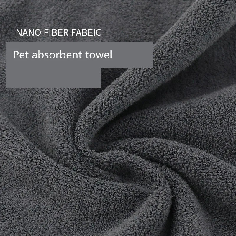 Nano fibre pet absorbent towel in pink, purple, yellow, multi-size options, soft and reversible