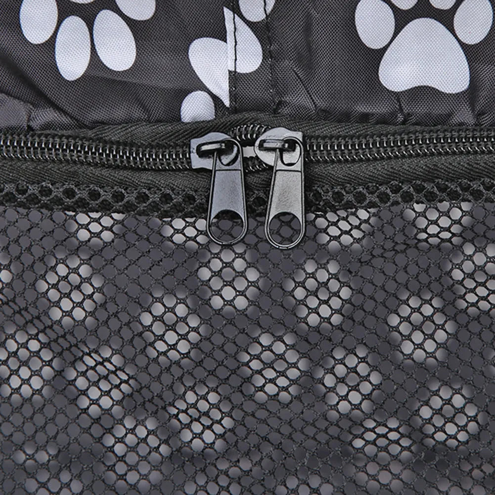 Foldable cloth pet cage for small and medium dogs, expanded size 87x47x47cm, black colour