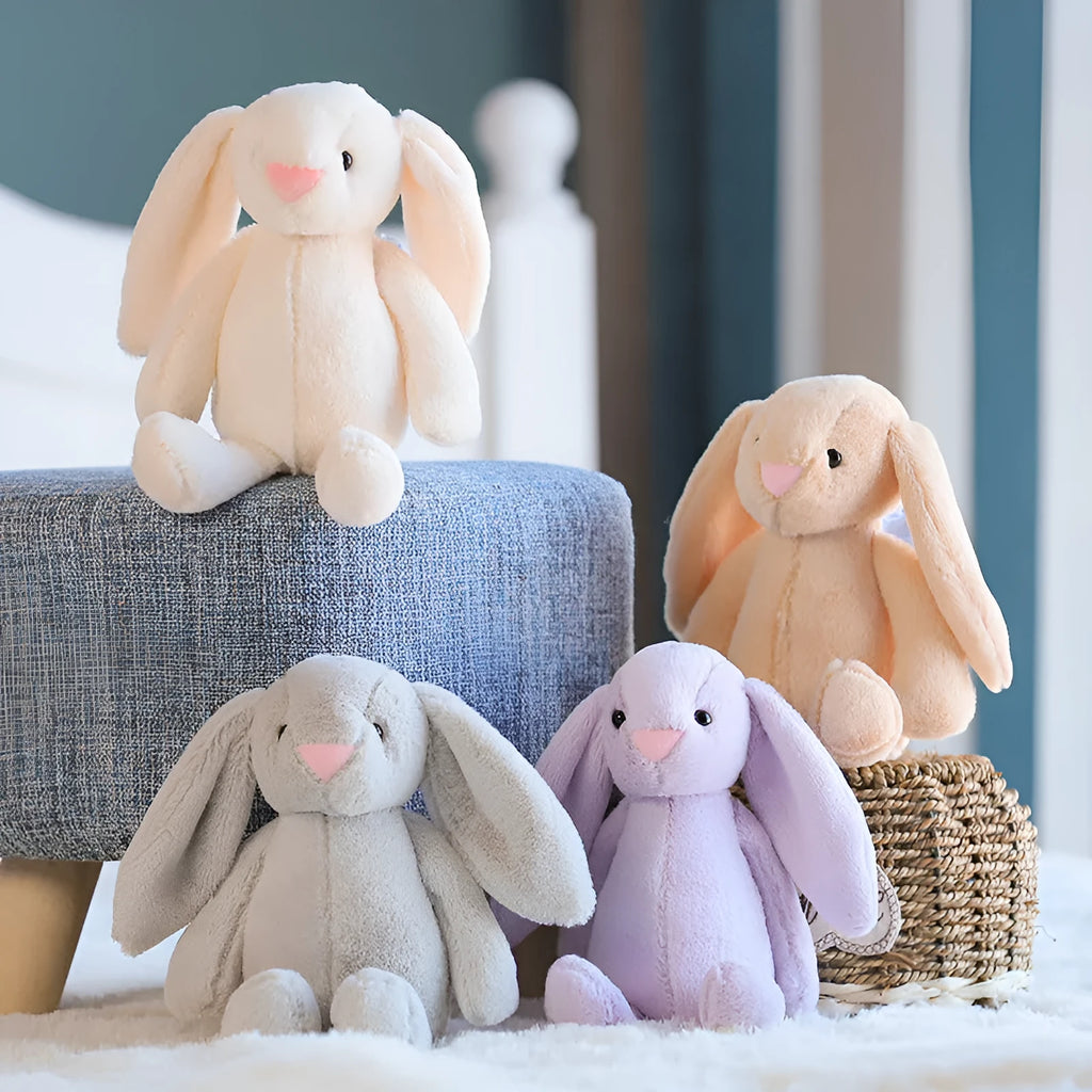 Creative cute lop-eared rabbit plush toy 30 cm short plush PP cotton filling grey colour