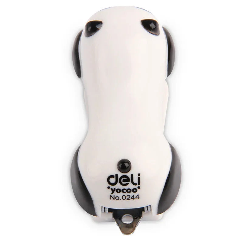 Cartoon Panda No. 10 Stapler in black and white, compact ABS metal design