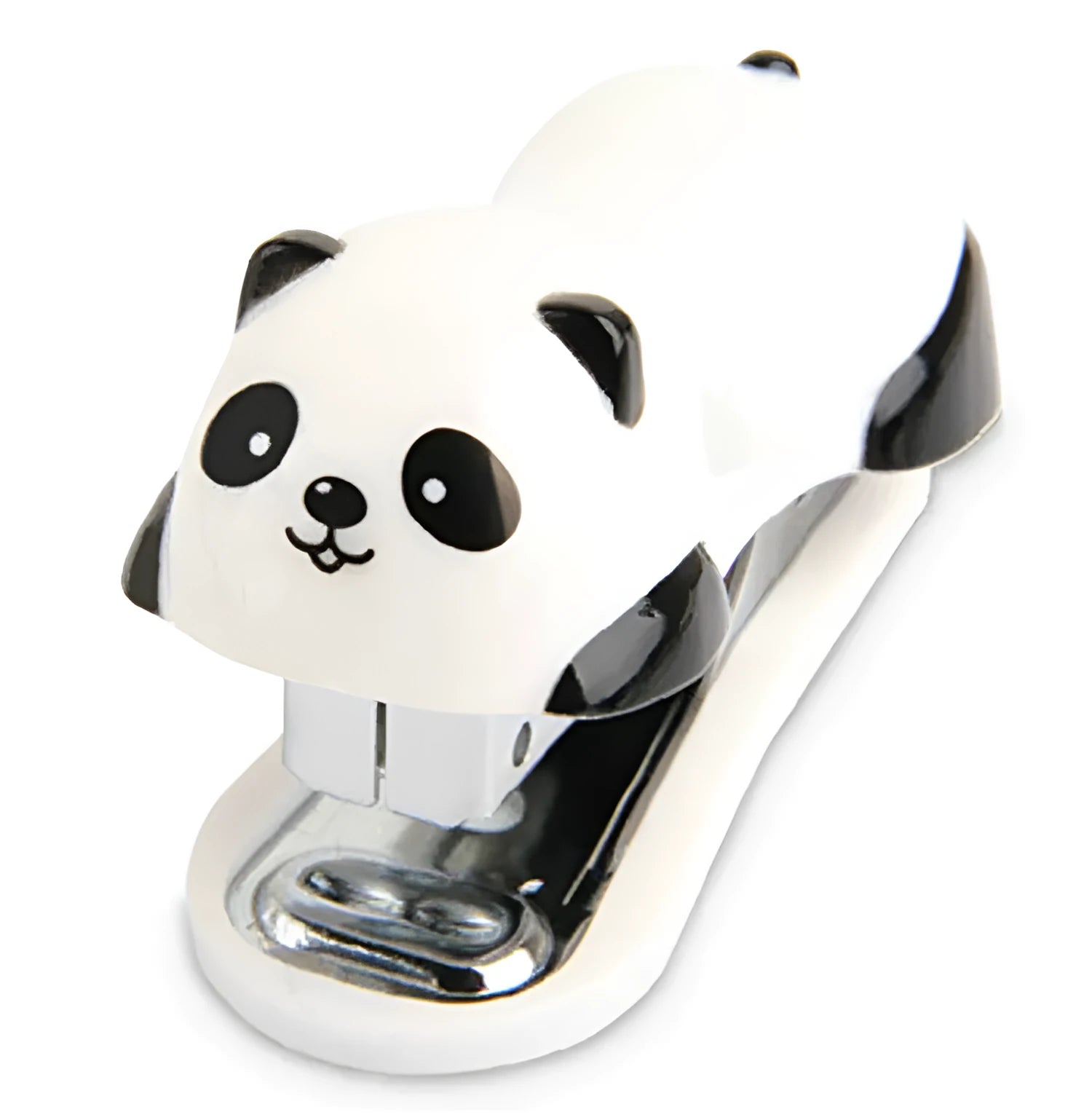 Cartoon Panda No. 10 Stapler in black and white, compact ABS metal design