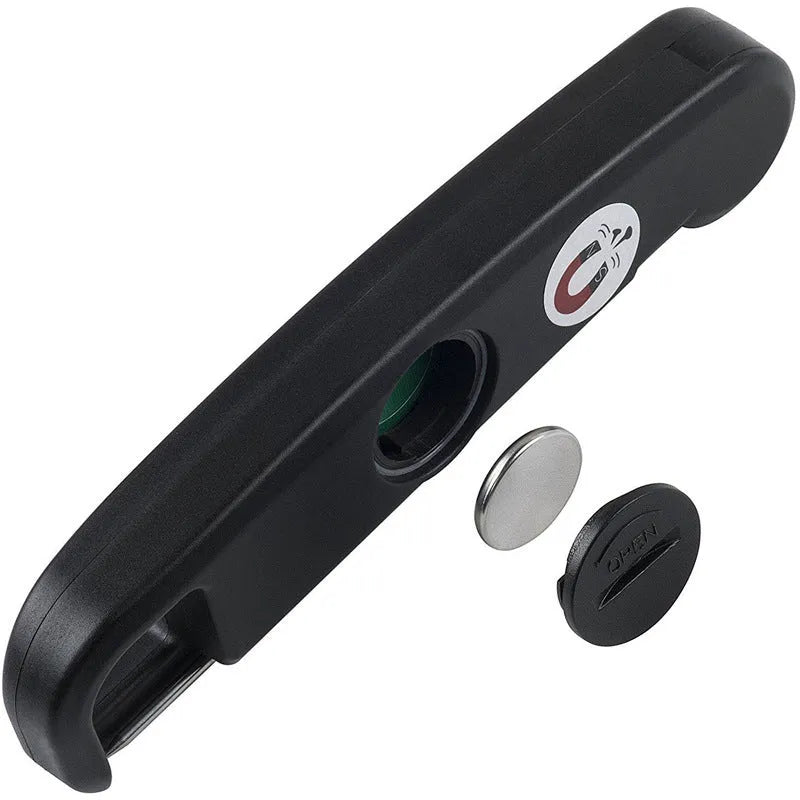 Digital food thermometer with black ABS body displaying a temperature reading for cooking