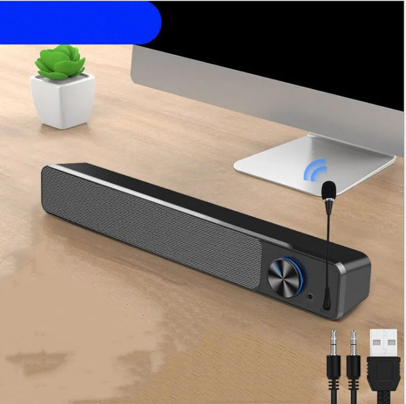 G18 black and white desktop computer speakers with compact ABS pc design