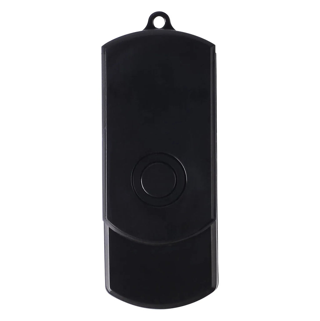 Black plastic recording rotary card U disk with USB 2.0 interface, 52x20x12mm