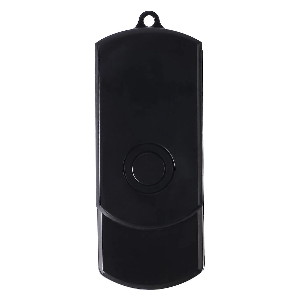 Black plastic recording rotary card U disk with USB 2.0 interface, 52x20x12mm