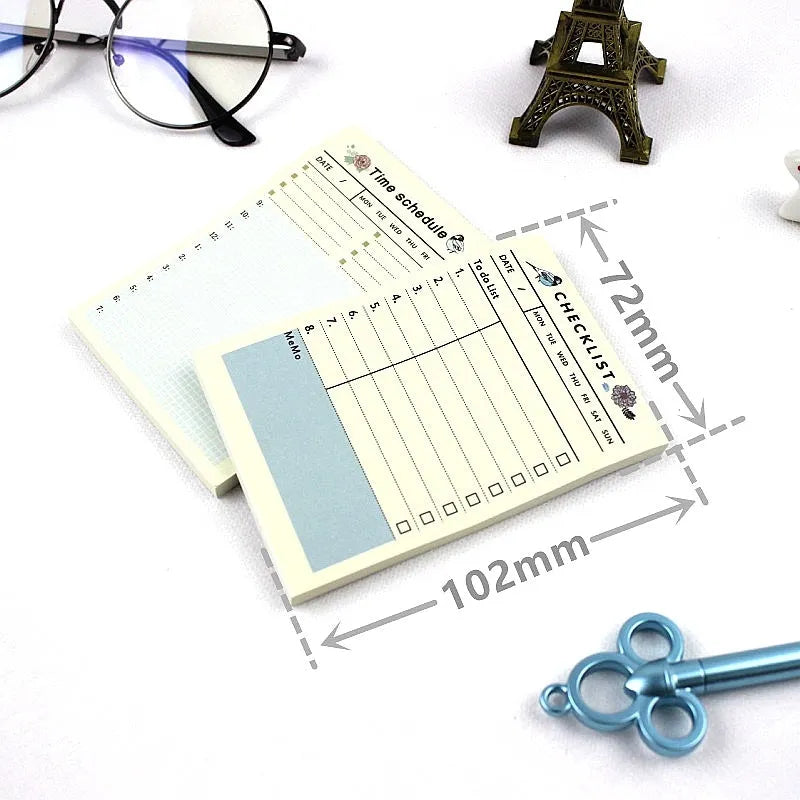 10.2cm work plan diary notebook showing four different planning style options