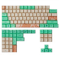Mint Toffee colour PBT keycap set with XDA profile and sublimation printed legends for wireless mechanical keyboards