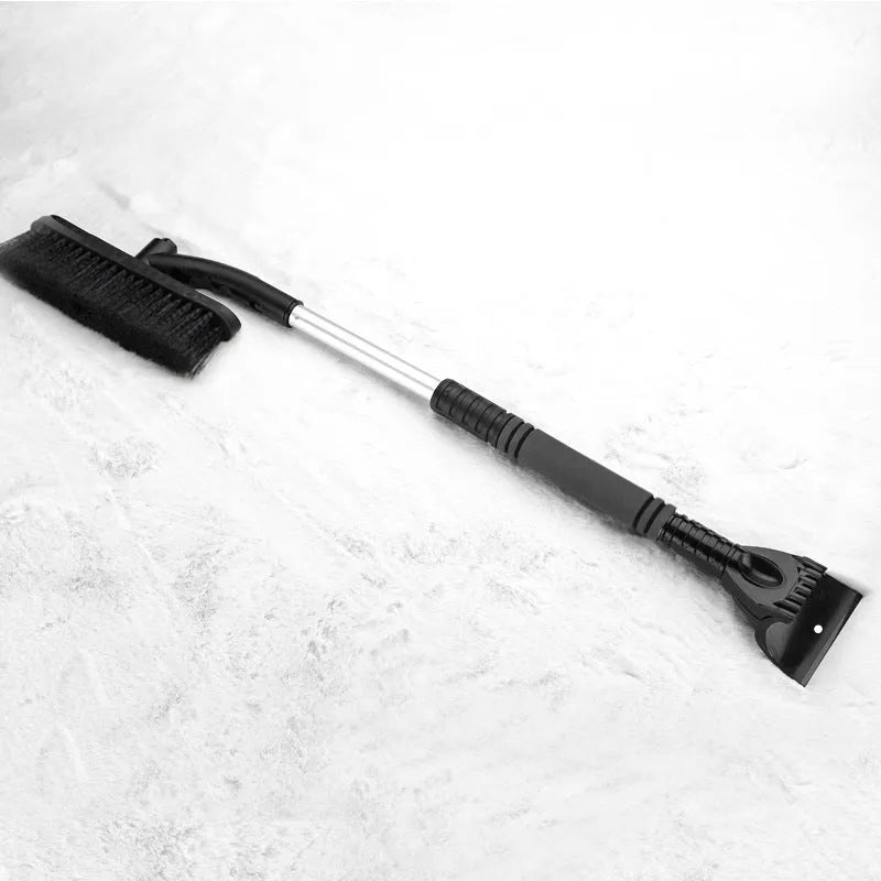 Car Cleaning Brush Ice Scraper Detachable Snow Shovel Brush Dust Remove Brush Auto Windshield Extendable Snow Brush Foam Handle ABS Shaft PVC Bristles EVA Cotton Handle Rotating Brush Head Adjustable Length Blue Orange Black